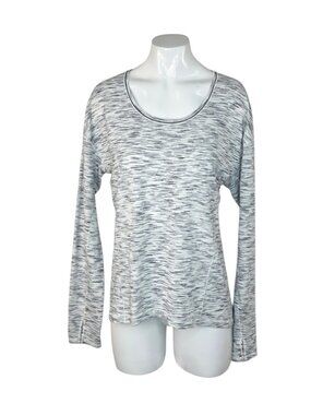 Lululemon Meant To Move Long Sleeve Top, Space Dye, Scoop Neck, Pullover